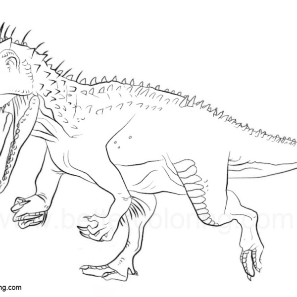 Indoraptor from Jurassic World Coloring Pages - Free Printable Coloring ...