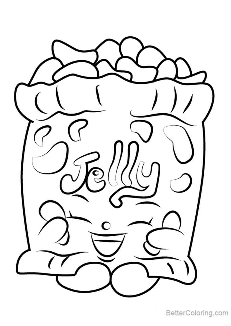 Free Jelly B from Shopkins Coloring Pages printable