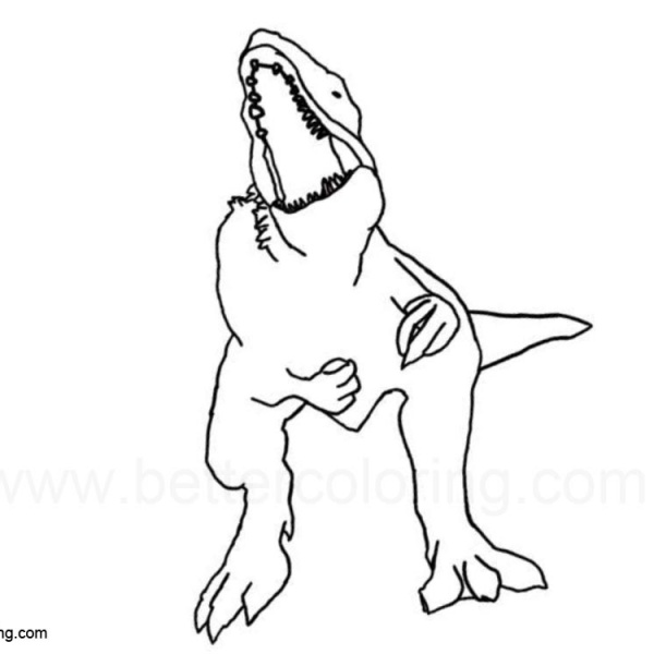 Indoraptor Coloring Pages Clipart Black and White - Free Printable