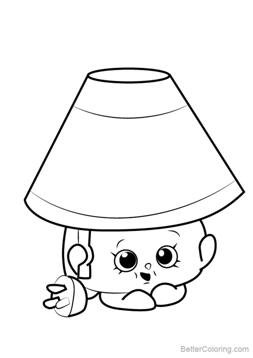Free Lana Lamp from Shopkins Coloring Pages printable