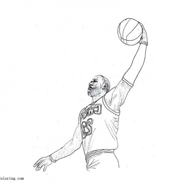 Lebron James Coloring Pages Miami Heat Forward - Free Printable