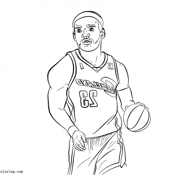 Lebron James Coloring Pages Miami Heat Forward - Free Printable ...