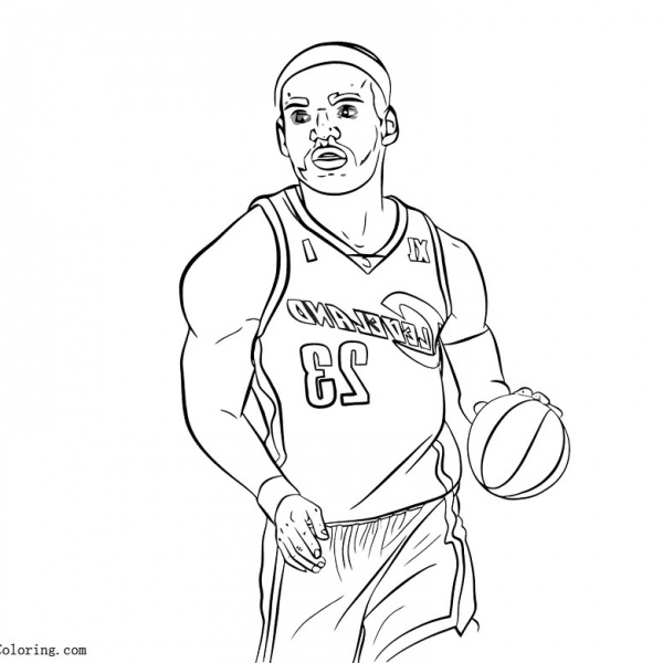 Lebron James Coloring Pages Miami Heat Forward - Free Printable