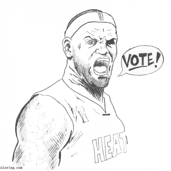 Lebron James Coloring Pages The King - Free Printable Coloring Pages