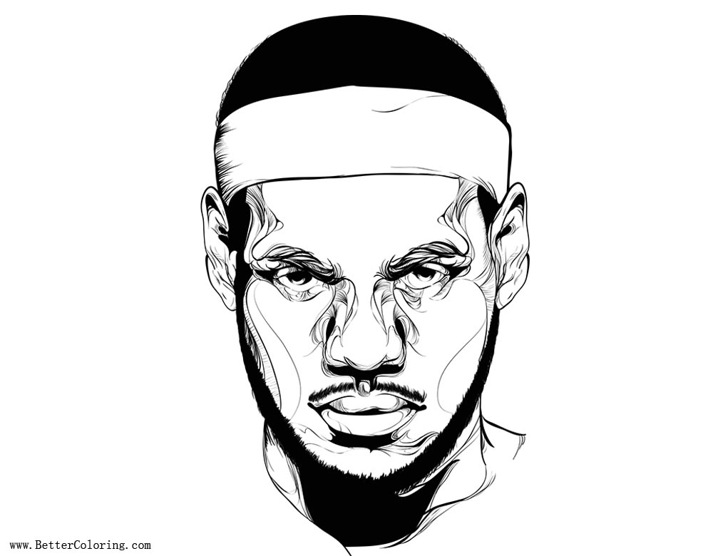 Lebron James Coloring Pages The King Free Printable Coloring Pages