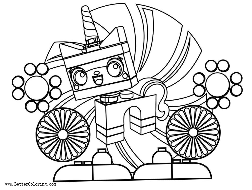 Lego Movie Unikitty Coloring Pages Line Drawing - Free Printable Coloring Pages