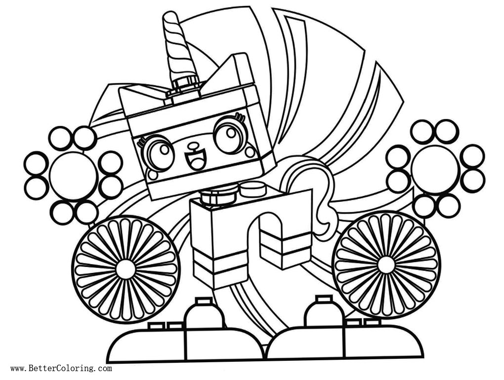 Lego Movie Unikitty Coloring Pages Line Drawing - Free ...