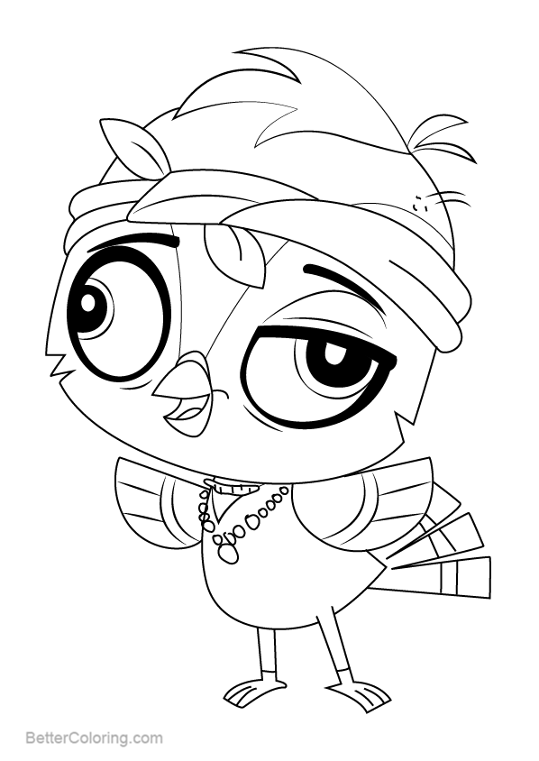 Free Littlest Pet Shop Coloring Pages Joey Featherton printable