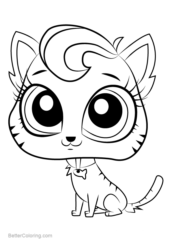 Littlest Pet Shop Coloring Pages Meow-Meow - Free Printable Coloring Pages