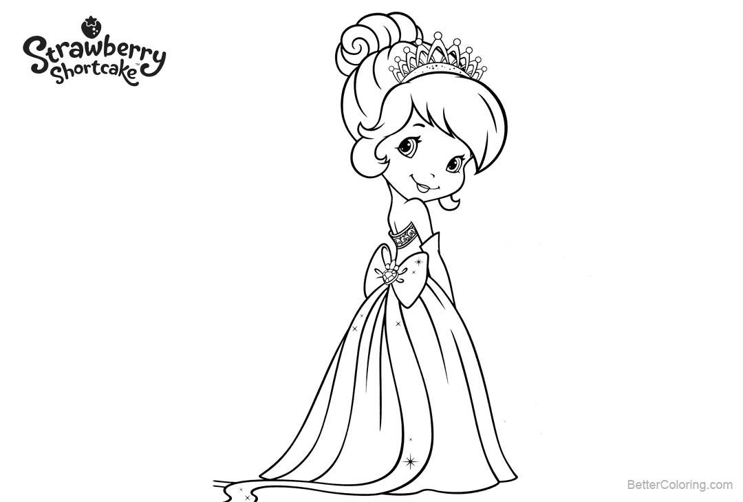 Free Lovely Strawberry Shortcake Coloring Pages printable