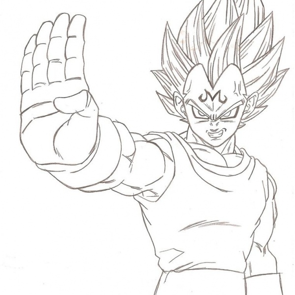 vegeta super saiyan coloring pages blue 3 line art by