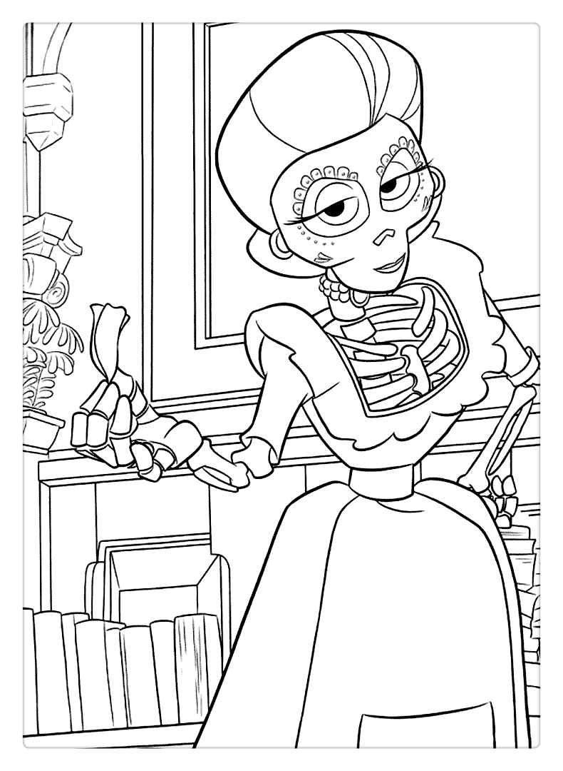 Free Mamma Imelda from Coco Coloring Pages printable