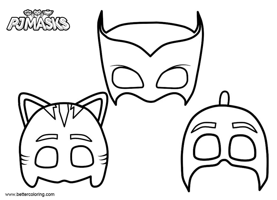 Free Masks of PJ Masks Catboy Coloring Pages printable