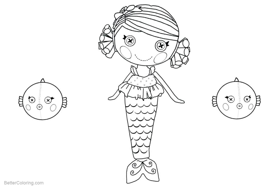 Free Mermaid Lalaloopsy Coloring Pages printable