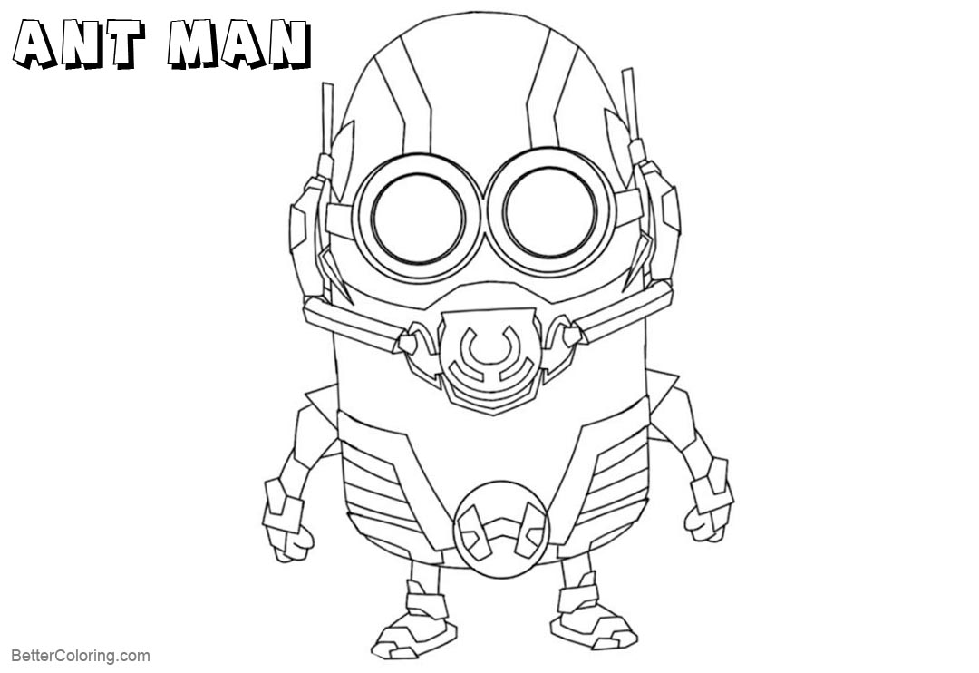 Free Minion Ant Man Coloring Pages printable