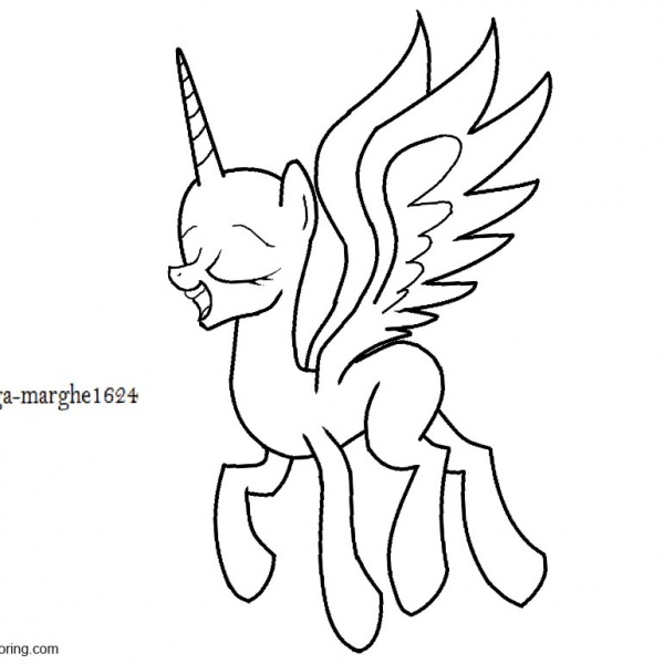 Mlp Alicorn Base Coloring Coloring Pages