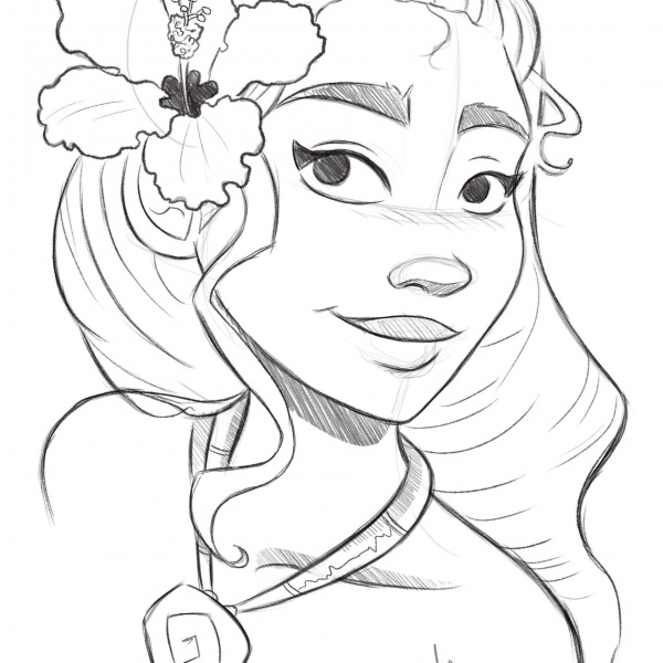 Moana Coloring Pages Lineart by JadeDragonne - Free Printable Coloring