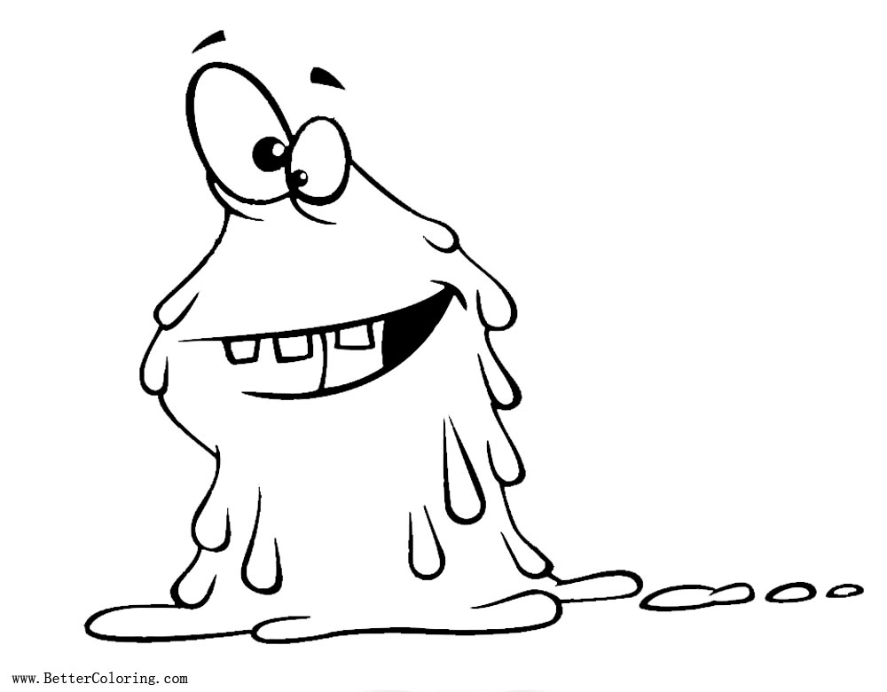 Free Monster Slime Coloring Pages printable