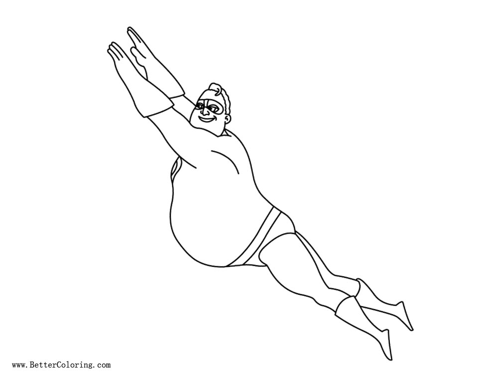 Mr Incredible Printable Coloring Pages