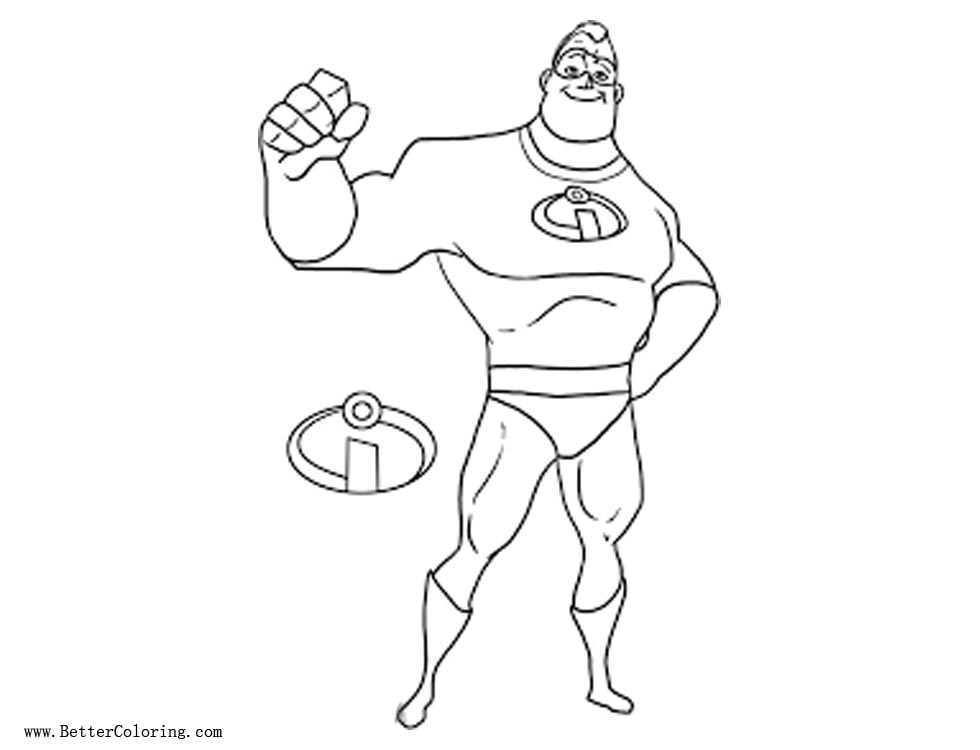 Free Mr Incredibles Coloring Pages printable