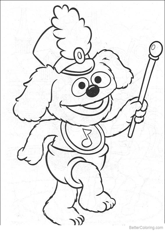 Free Muppet Babies Coloring Pages Line Art printable