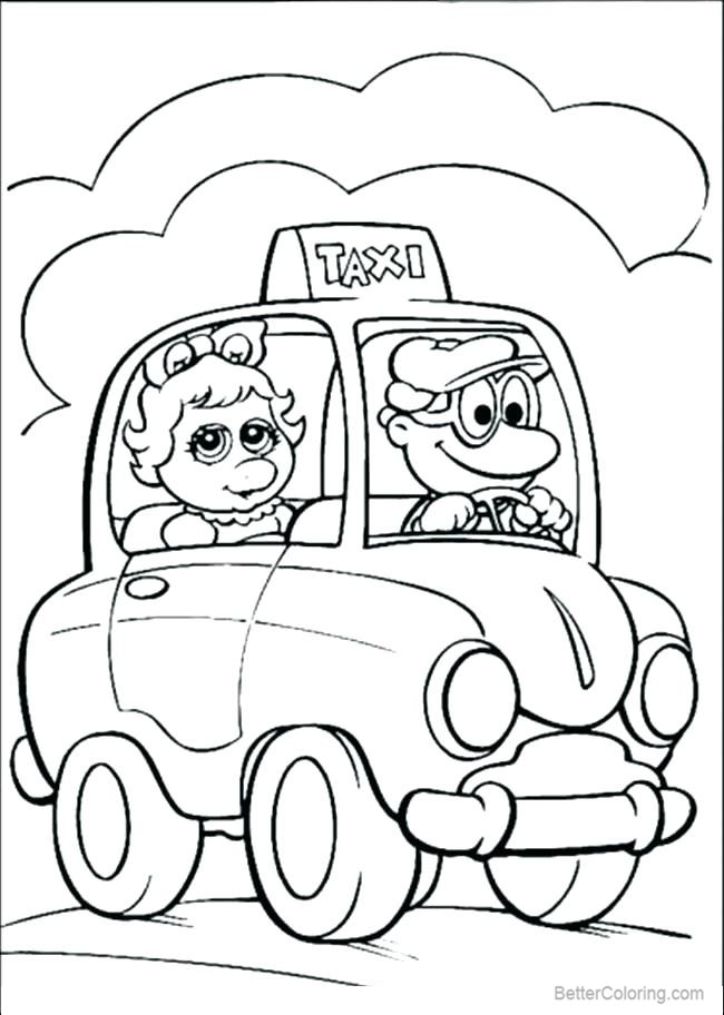 Free Muppet Babies Coloring Pages Taxi printable