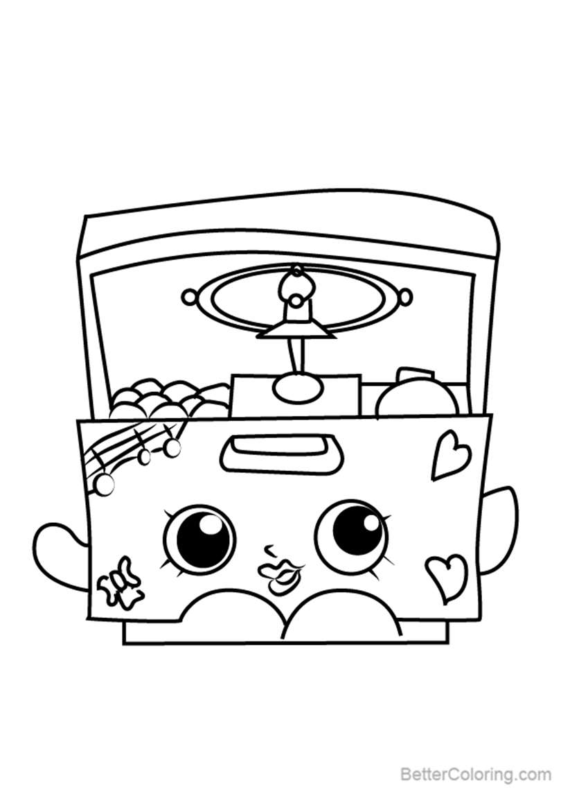 Free Music Box from Shopkins Coloring Pages printable