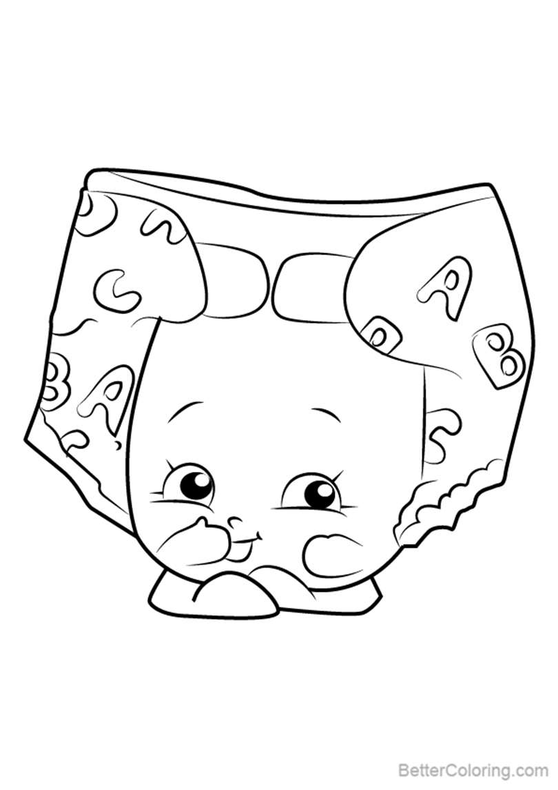 Free Nappy Dee from Shopkins Coloring Pages printable