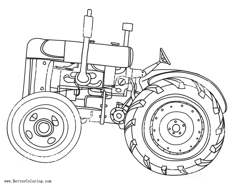 Free Old Tractor Coloring Pages printable