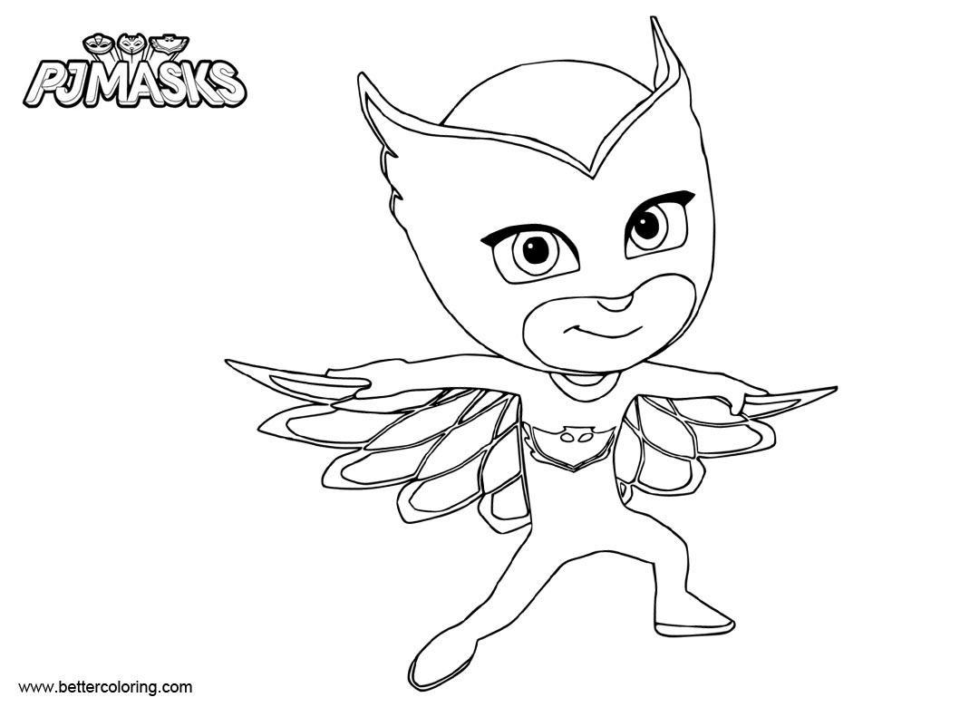 Free Owlette from Pj Masks Coloring Pages printable