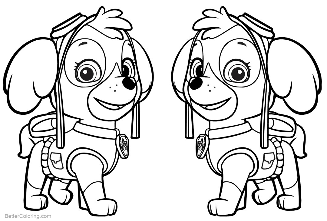 PAW Patrol Coloring Pages Skye Free Printable Coloring Pages