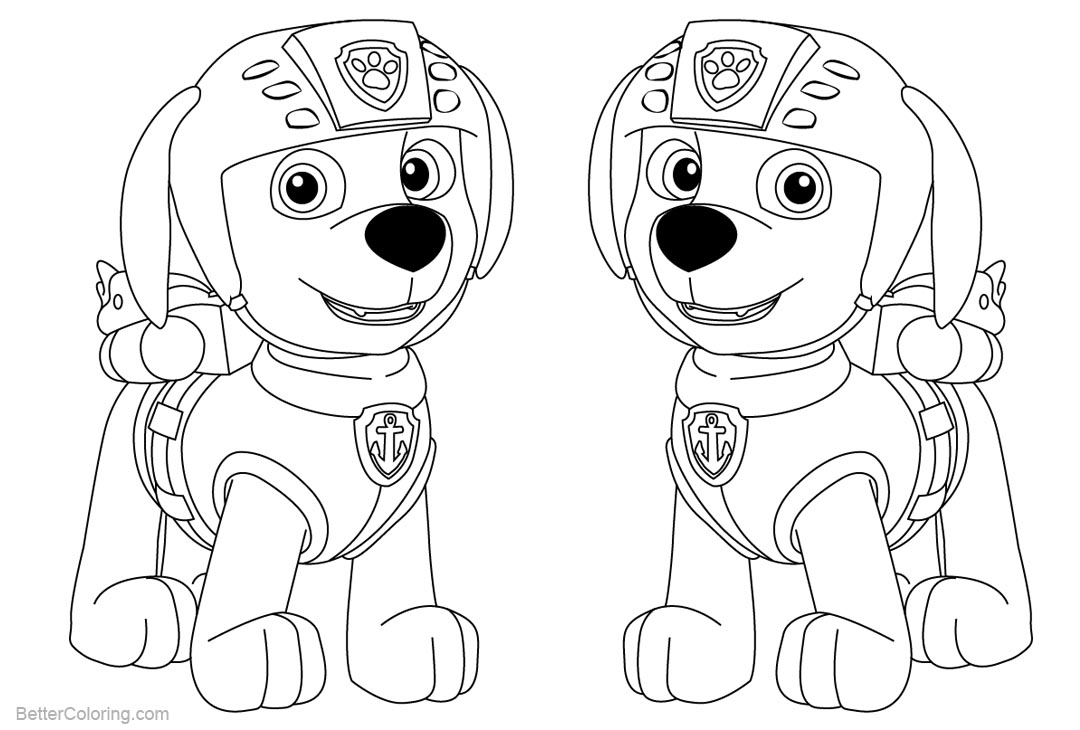 PAW Patrol Coloring Pages Zuma - Free Printable Coloring Pages