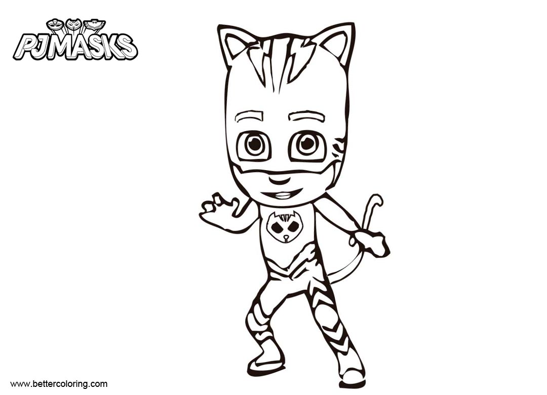 Free PJ Masks Catboy Coloring Pages printable