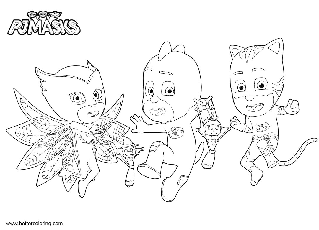 Download PJ Masks Coloring Pages Characters - Free Printable ...