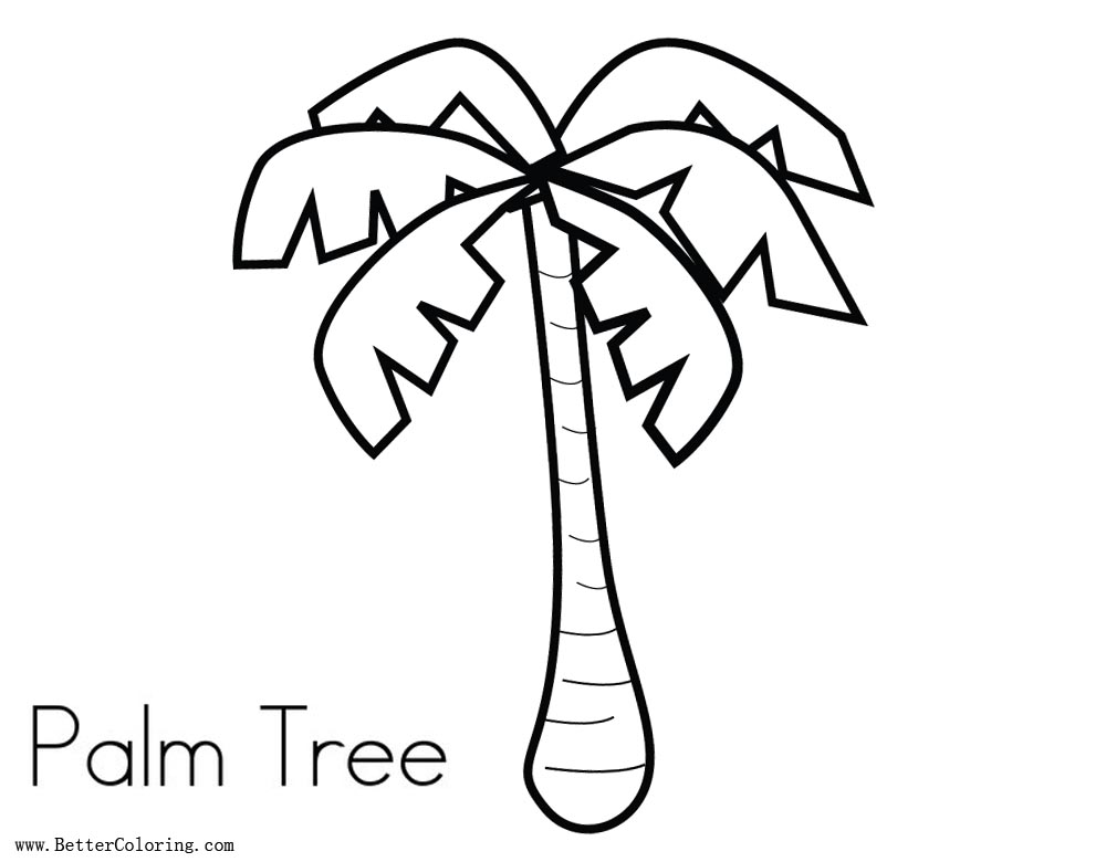 Free Palm Tree Coloring Pages Easy Drawing printable
