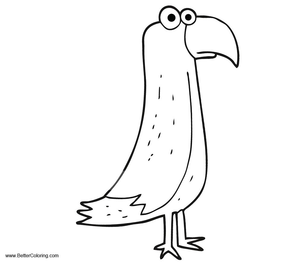 Free Parrots Coloring Pages Line Drawing printable