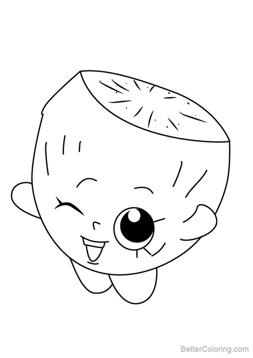 Free Pee Wee Kiwi from Shopkins Coloring Pages printable