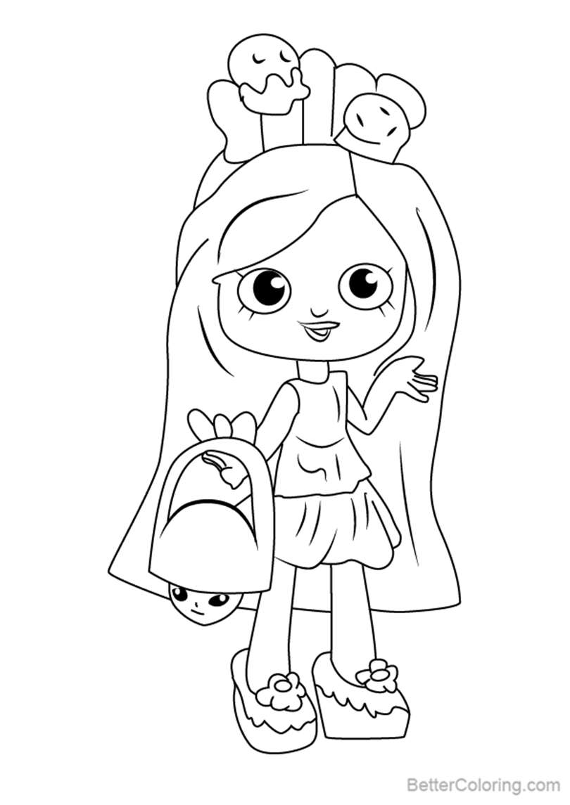Free Peppa mint from Shopkins Coloring Pages printable