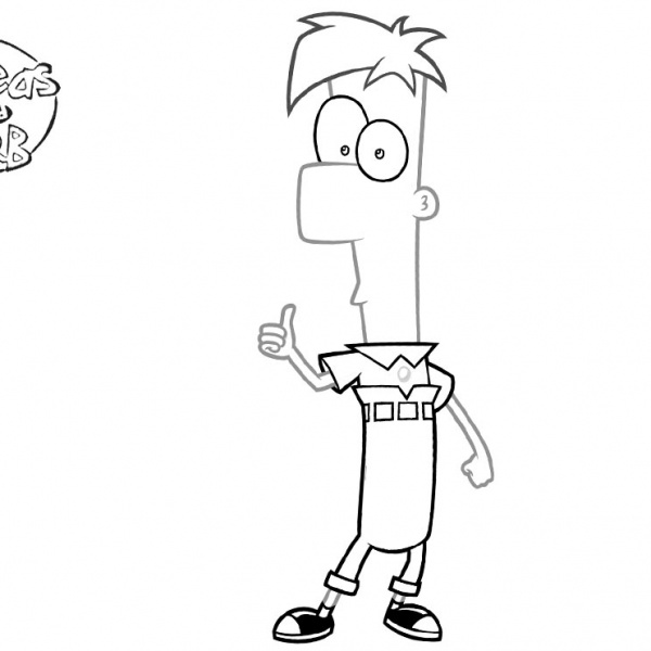 Phineas and Ferb Coloring Pages Buford van Stomm Free Printable
