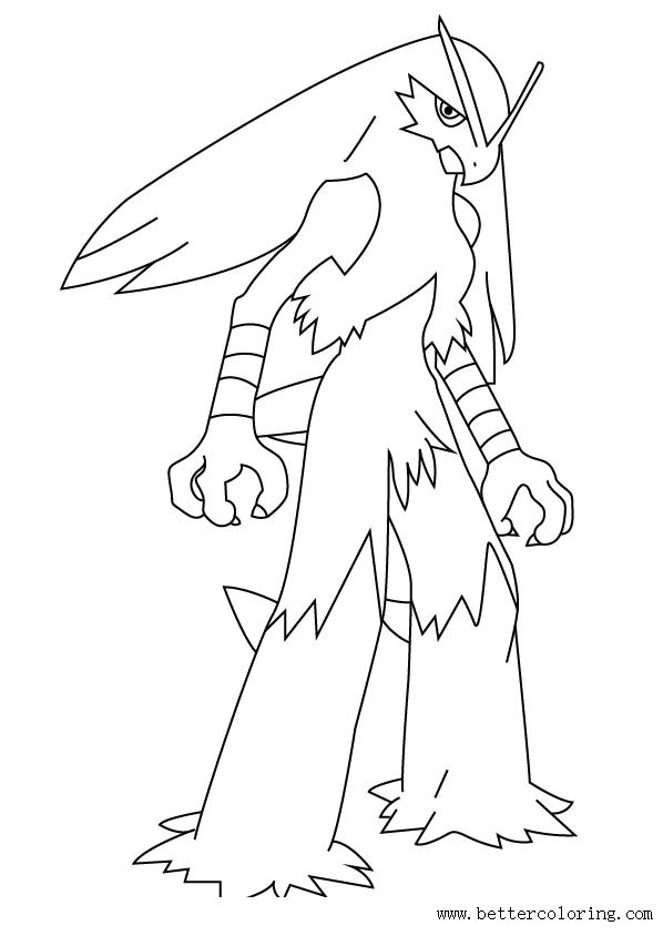 Pokemon Coloring Pages Blaziken - Free Printable Coloring Pages