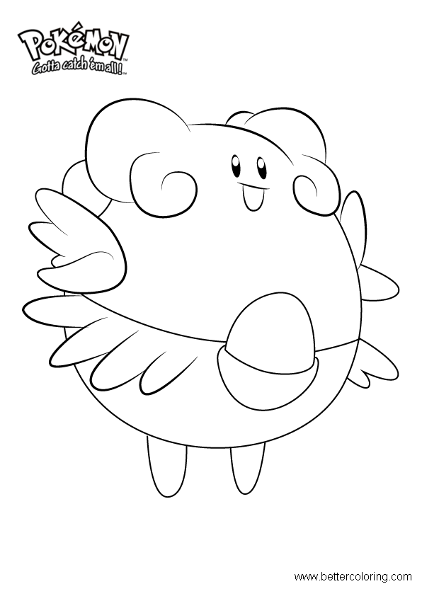 Pokemon Coloring Pages Blissey - Free Printable Coloring Pages