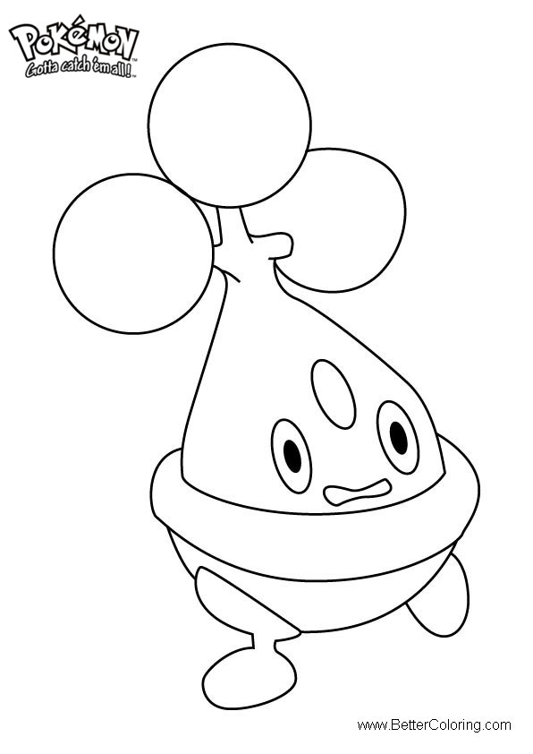 Pokemon Coloring Pages Bonsly - Free Printable Coloring Pages