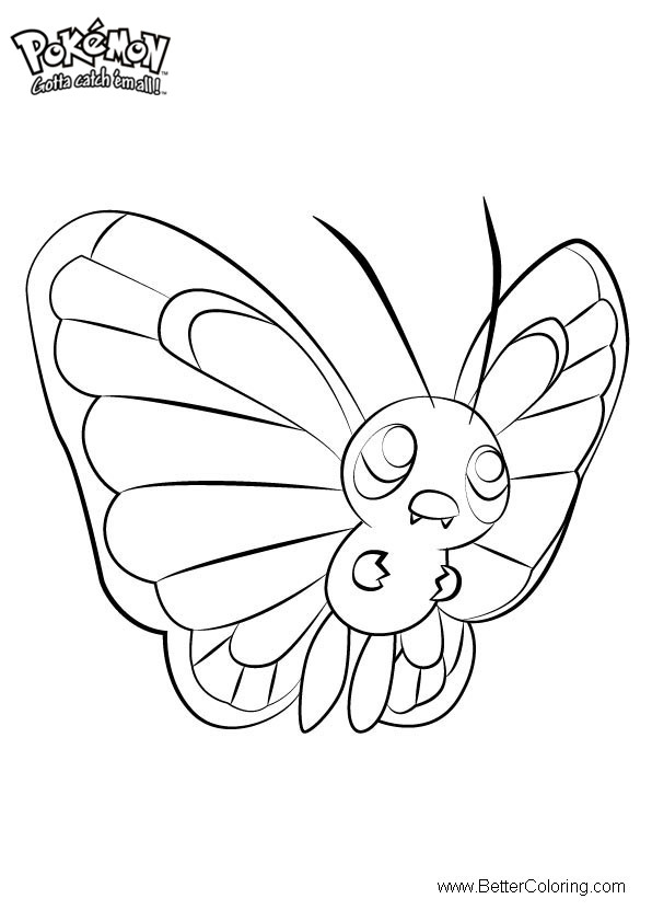 Free Pokemon Coloring Pages Butterfree printable