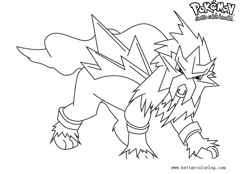  Pokemon Coloring Pages Entei  Free Printable Coloring  Pages 