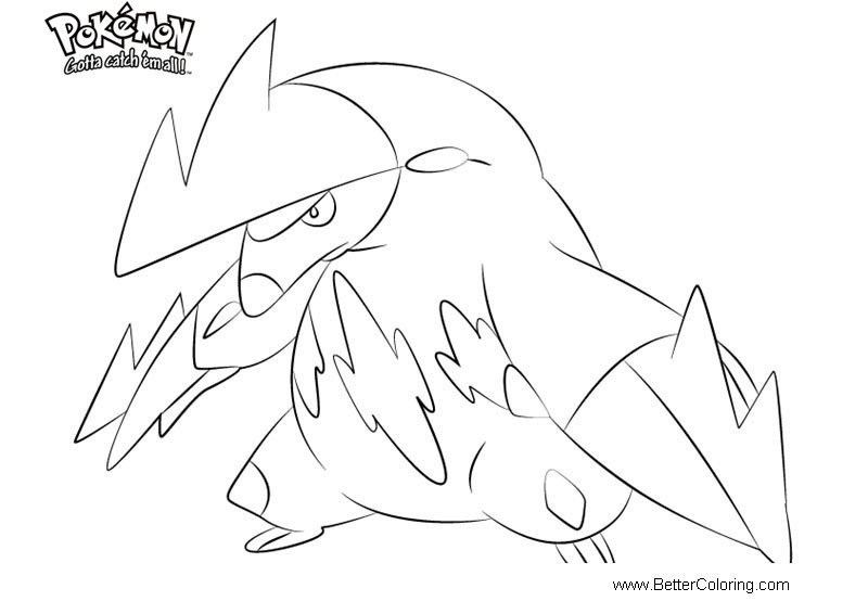 Free Pokemon Coloring Pages Excadrill printable