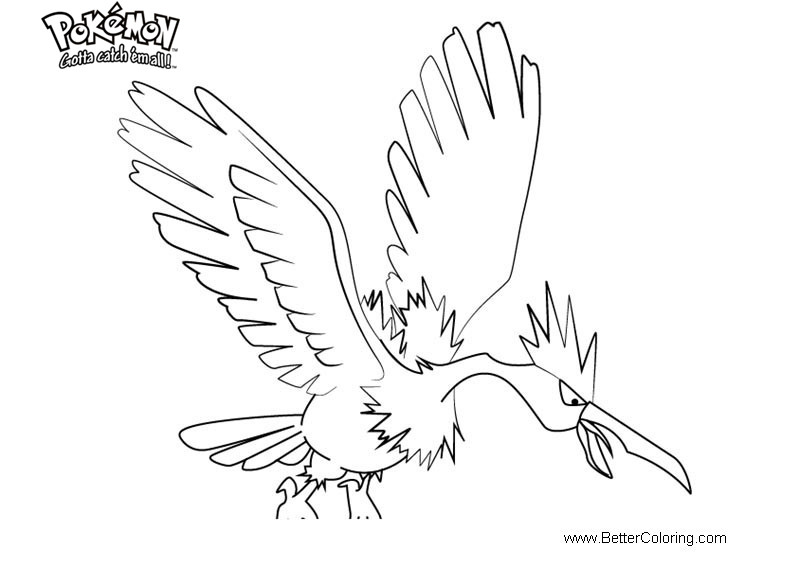 Pokemon Coloring Pages Fearow - Free Printable Coloring Pages