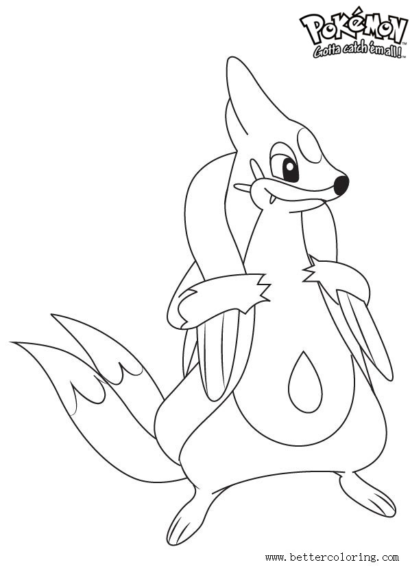 Free Pokemon Coloring Pages Floatzel printable