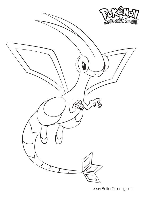 Free Pokemon Coloring Pages Flygon printable