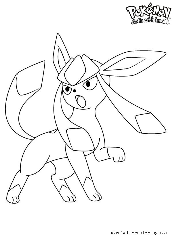 Free Printable Glaceon Pokemon