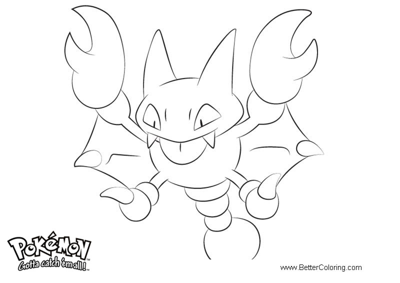 Free Pokemon Coloring Pages Gligar printable